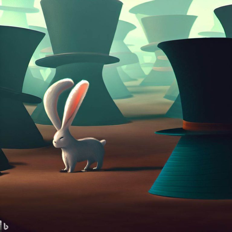 rabbit lost in a land full of hat
