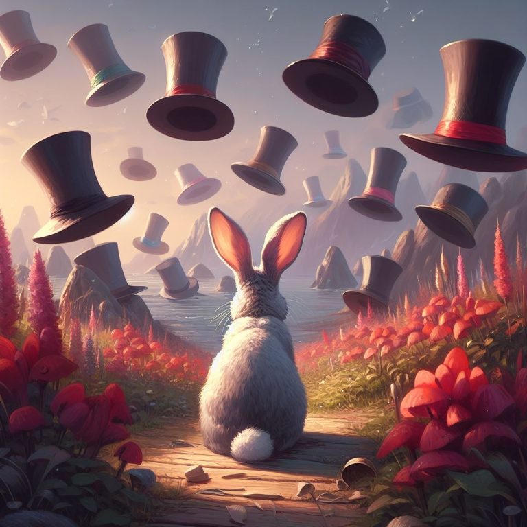 rabbit lost in a land full of hat