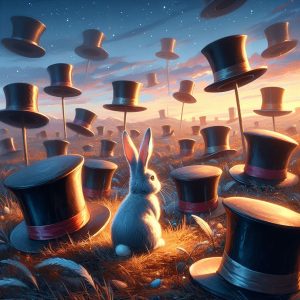 rabbit lost in a land full of hat