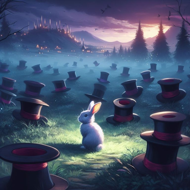 A rabbit lost in a land full of magician's hats